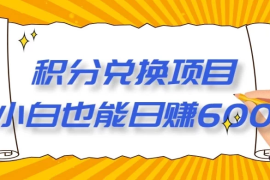 最新积分兑换项目，小白也能日赚 600 【揭密】