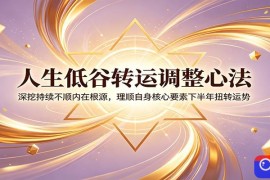 人生低谷转运调整心法：深挖持续不顺内在根源，理顺自身核心要素下半年扭转运势