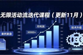（16690期）无限活动流迭代课程（更新11月），最新玩法、技术升级、案例复盘，持续盈利月利润3万 