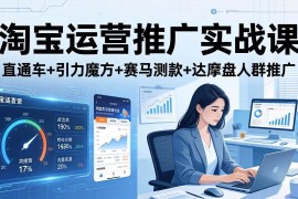 （17774期）淘宝运营推广实战课（更新26年3月）直通车 引力魔方 赛马测款 达摩盘人群推广等