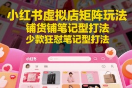 小红书虚拟店矩阵玩法，铺货铺笔记型打法，少款狂怼笔记型打法（更新）