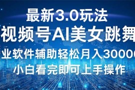 （12788期）视频号最新3.0玩法，当天起号小白也能轻松月入30000 