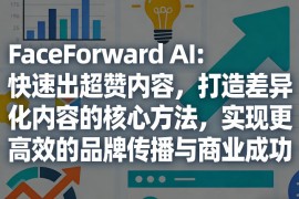 FaceForward AI：快速出超赞内容，打造差异化内容的核心方法，实现更高效的品牌传播与商业成功
