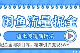 闲鱼流量掘金-虚拟变现新玩法配合全网项目库，精准引流变现3W 【揭秘】