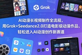 AI动漫长视频制作全流程，用Grok Seedance2.0打造电影级动漫作品，轻松进入AI动漫创作新赛道