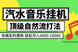 汽水音乐挂G项目，顶级自然流打法，攻略实时更新，轻松月入4k-1W，独家技术【揭秘】