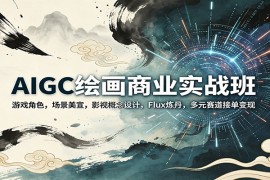 AIGC绘画商业实战班：游戏角色，场景美宣，影视概念设计，Flux炼丹，多元赛道接单变现