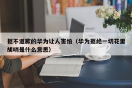 拒不道歉的华为让人害怕（华为拒绝一切花里胡哨是什么意思）