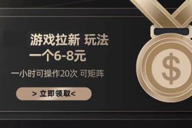 （13478期）游戏拉新玩法 一个6-8 日入300 