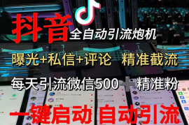 （13488期）渡鸦科技抖音V5.0曝光炮机 全自动截流精准粉 创业粉 私域引流微信日 500人