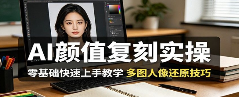 AI颜值复刻实操,零基础快速上手教学,多图人像还原技巧