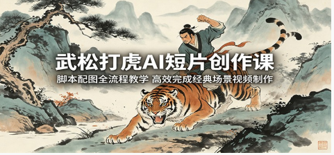 武松打虎AI短片创作课:脚本配图全流程教学,高效完成经典场景视频制作