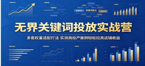 无界关键词投放实战营：多套权重适配打法，实测高投产案例轻松拉高店铺收益