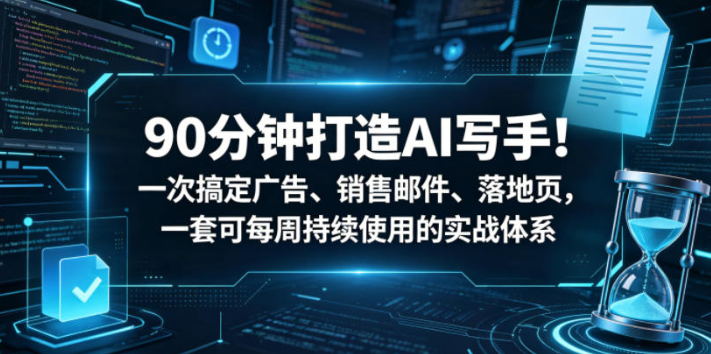 90分钟打造AI写手！一次搞定广告、销售邮件、落地页，一套可每周持续使用的实战体系【原创双语字幕】