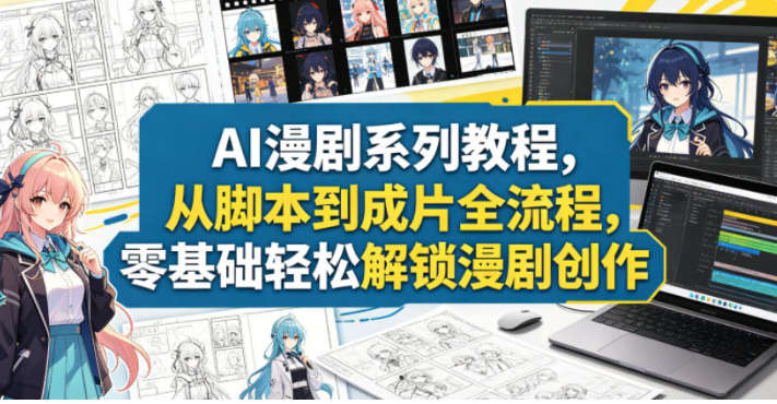 AI漫剧系列教程，从脚本到成片全流程，零基础轻松解锁漫剧创作