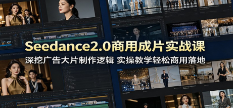 Seedance2.0商用成片实战课：深挖广告大片制作逻辑，实操教学轻松商用落地 