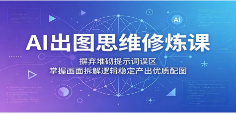 AI出图思维修炼课：摒弃堆砌提示词误区，掌握画面拆解逻辑稳定产出优质配图 