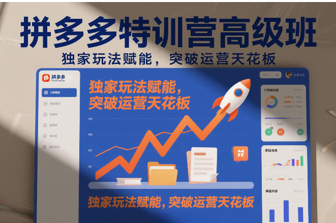 拼多多特训营高阶班，独家玩法赋能，突破运营天花板（更新26年5月23日）